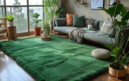 Tapis shaggy vert : une touche de nature pour sublimer votre intérieur